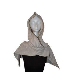 Design Stockholm House Hooded Pleece Scarf Cream Color